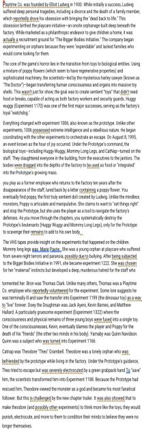 POPPY PLAYTIME LORE LALALA
