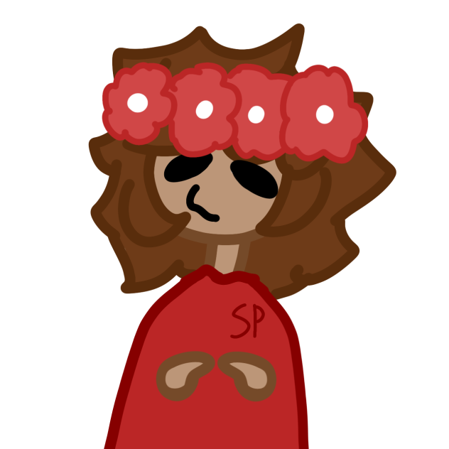Clyde with a flower crown my beloved
