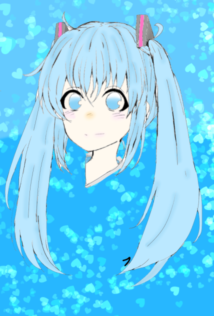 ミクちゃんの線画を借りました！