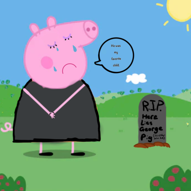 Mommy pig mourns over George’s death