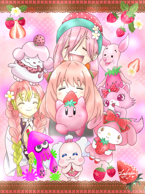 🍓Pink strawberry Valentine💞