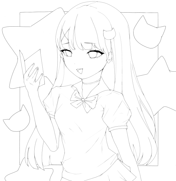 💜🖤 (Line art, FREE TO COLOR)