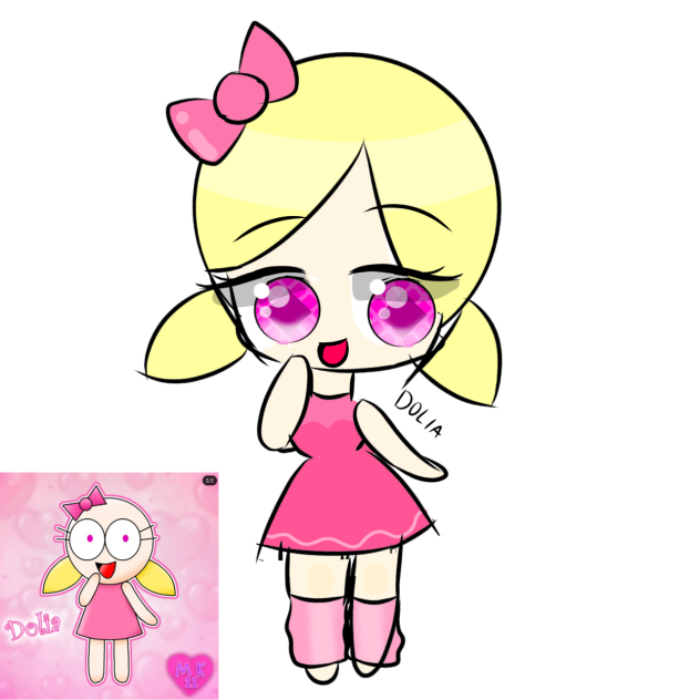 drawing dolia in human style 💖💖