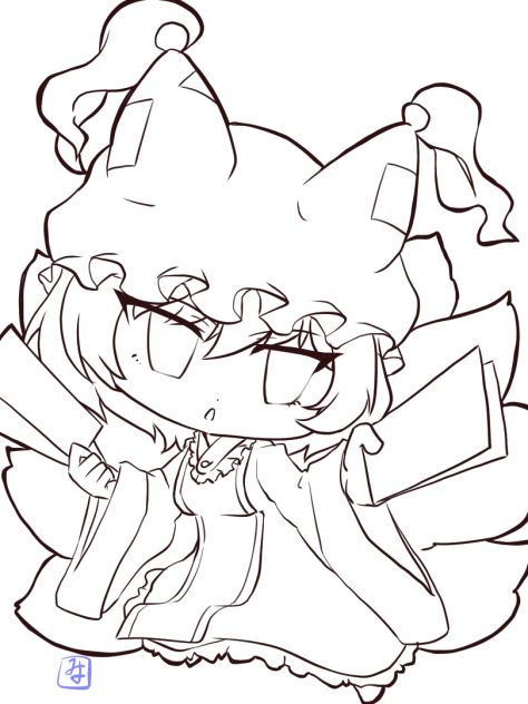 ちび藍　ぬり絵