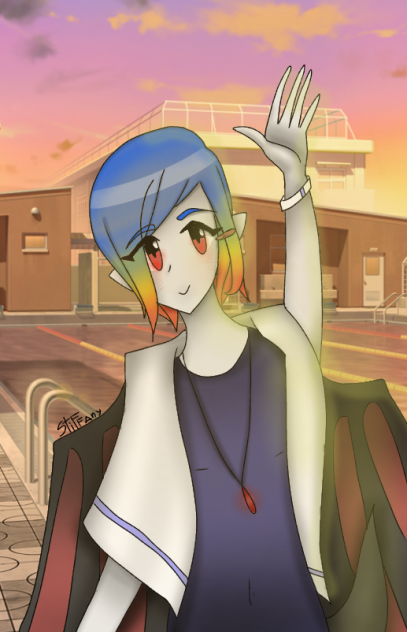 In the swimming pool 01 - ibisPaint