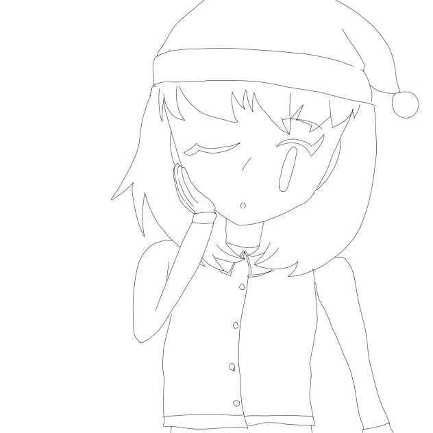 塗り絵大会の線画