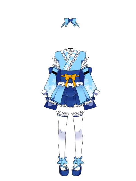 和風アイドル、青