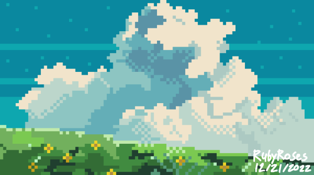 Cloud pixel art yee