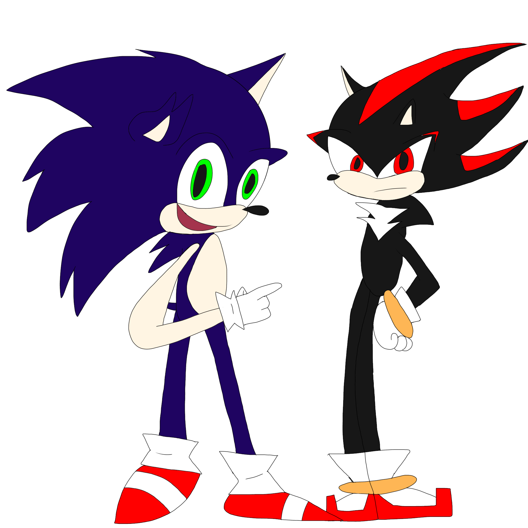 Sonic and Shadow - ibisPaint