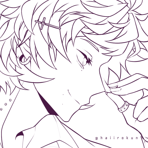 オリキャラ２３（塗り絵）