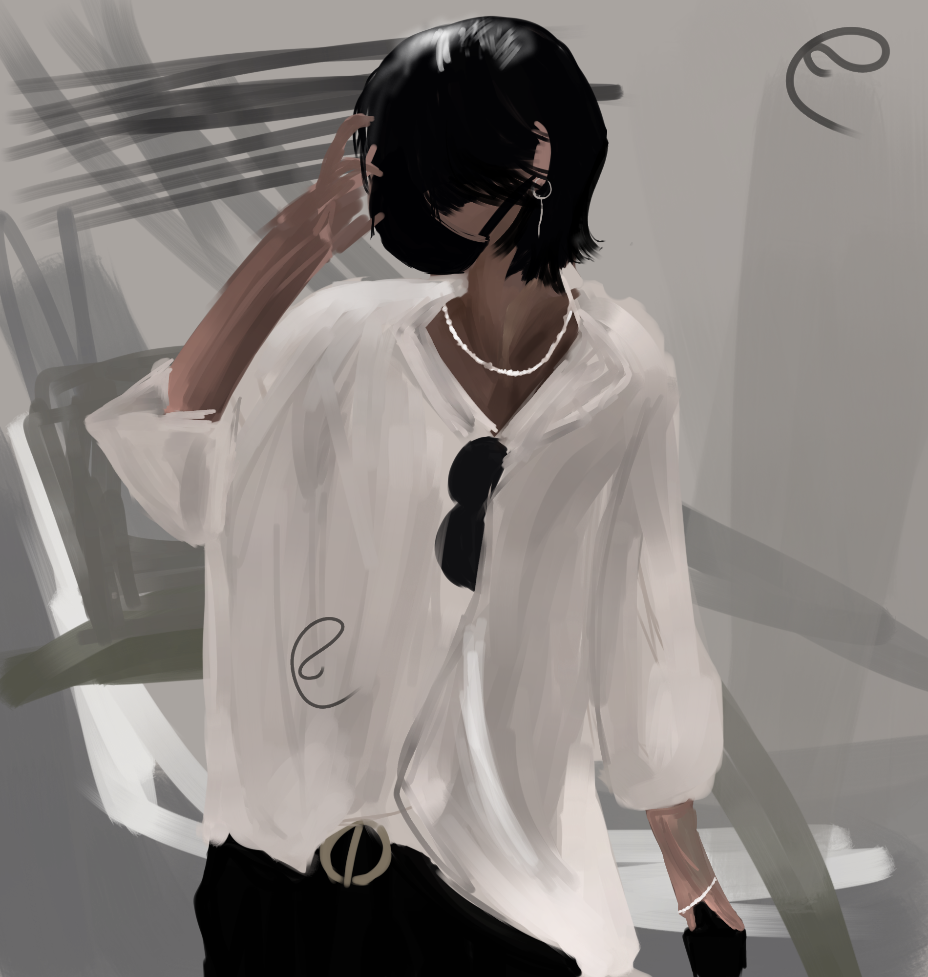 A HANDSOME MAN WHOSE NECK I LIKE. - ibisPaint