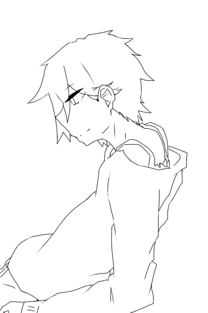 線画 男の子 塗ってください