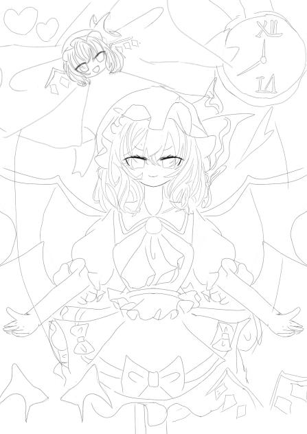 カリスマポーズ線画