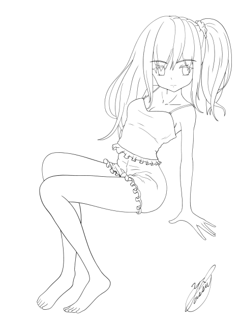 empty holiday（線画）