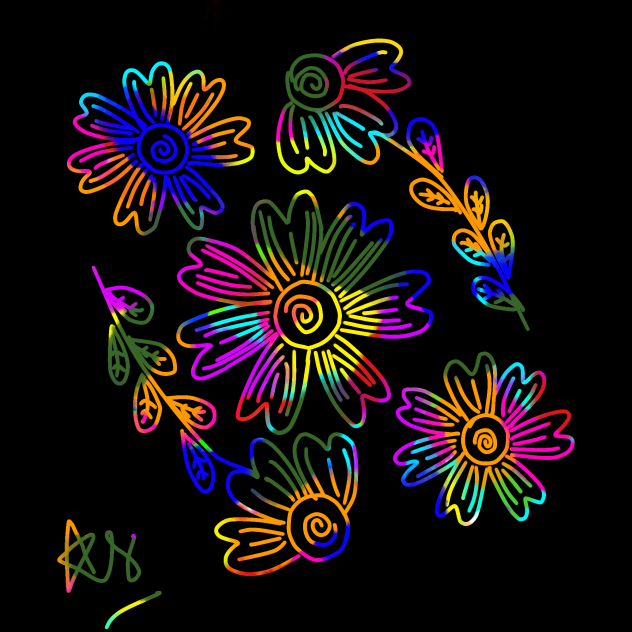 Colorful Neon ibisPaint