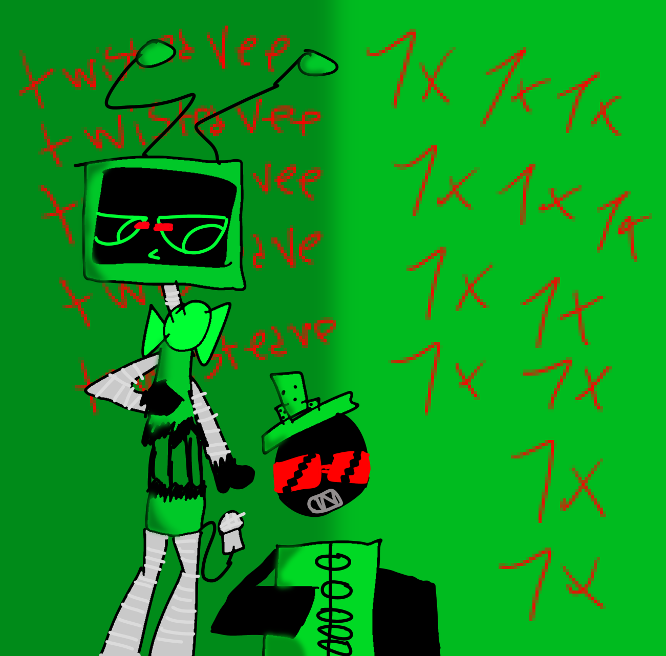 1x and twisted vee - ibisPaint