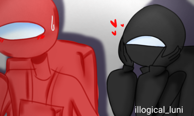 red x black