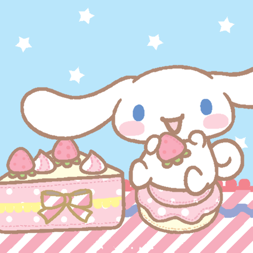 Cinnamoroll eating a cake 🍰