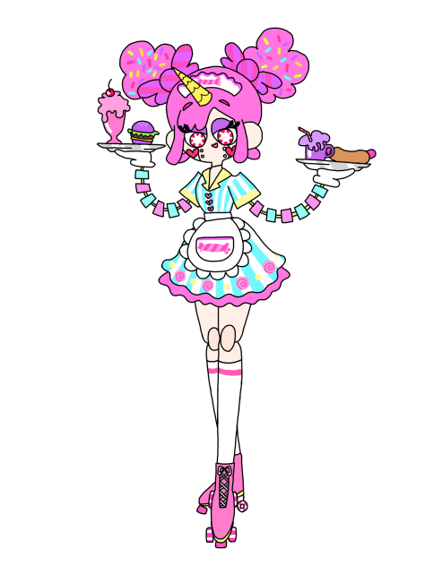 ダイナーウェイトレス（背景なし）