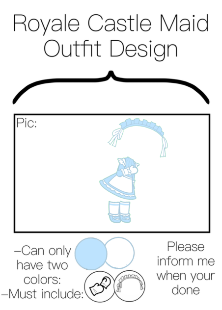 Royals maid castle outfit design