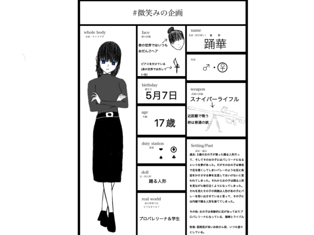 操り人形は常に微笑む　キャラ募集　踊華
