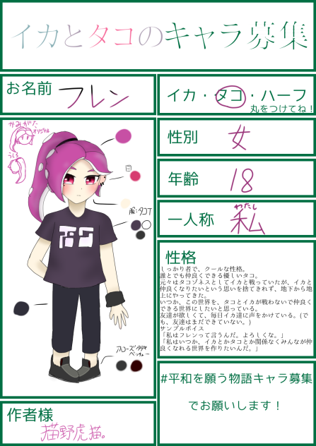 ☆彡キャラ募集☆彡