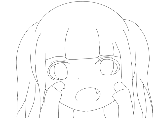 線画 塗ってください♪