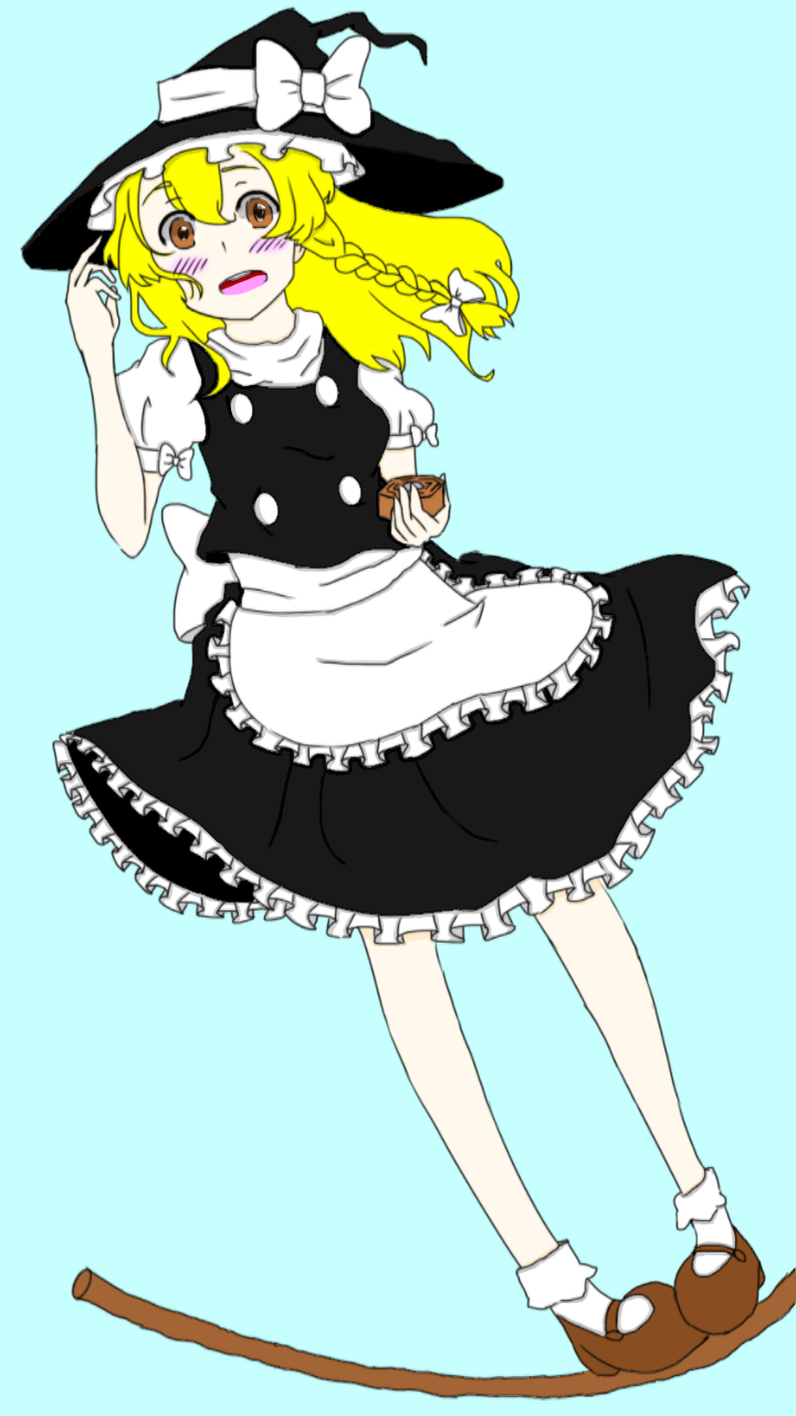 霧雨魔梨沙 塗らせていただきました Ibispaint