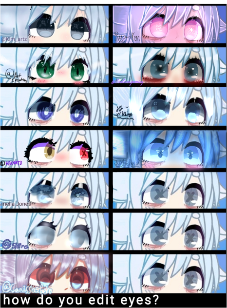 How do you edit eyes collab
