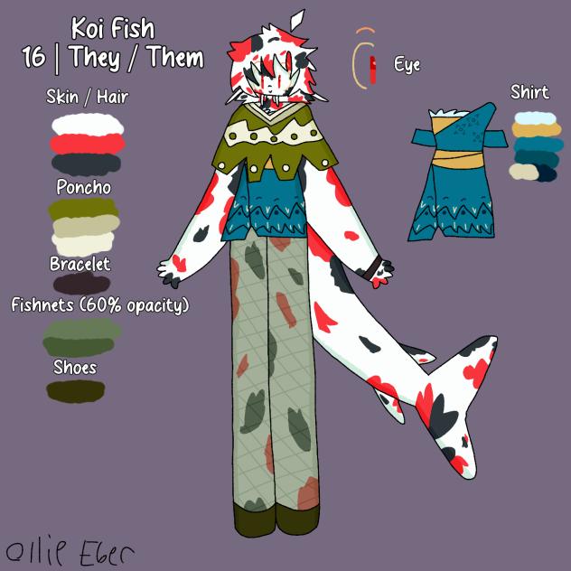 Koi Fish Redesign 🤍❤🖤