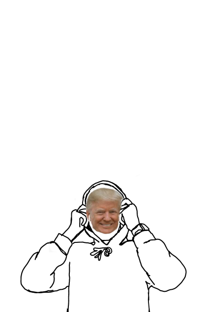 Donald Trump in a hoodie