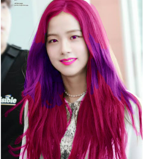 Jisoo in puple and pink makeover