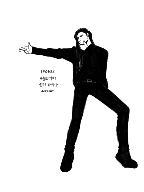선미 가시나 안무 보고 그리기