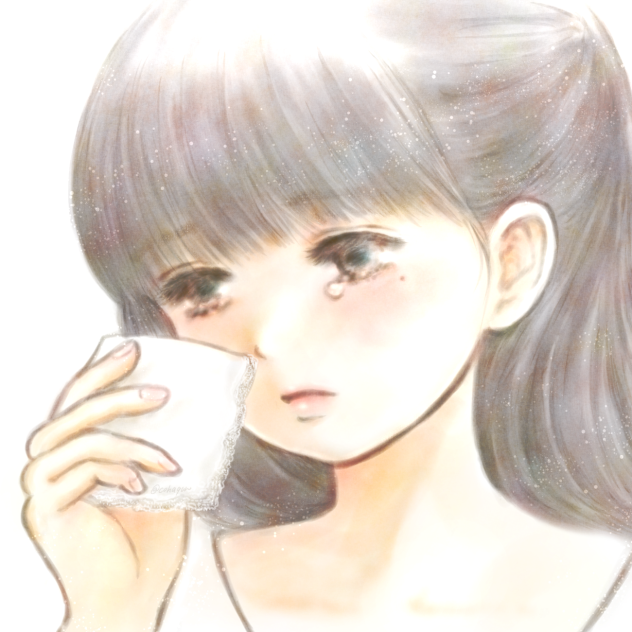 泣きぼくろの女の子。