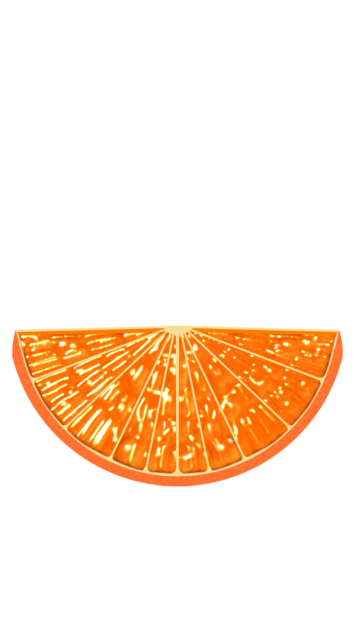 Half slice orange