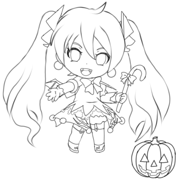 甘さまたは不快感 (Lineart) 🎃