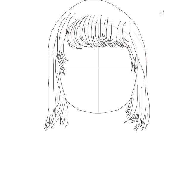Drawing a hair but it gone failed
