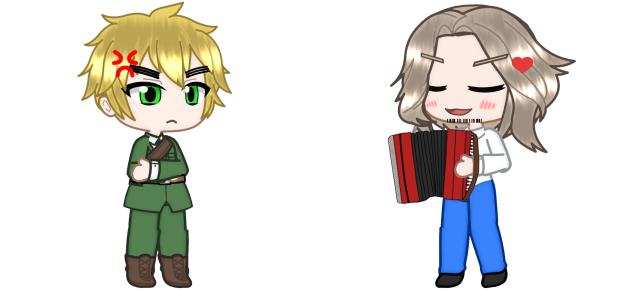 France annoying England with accordion