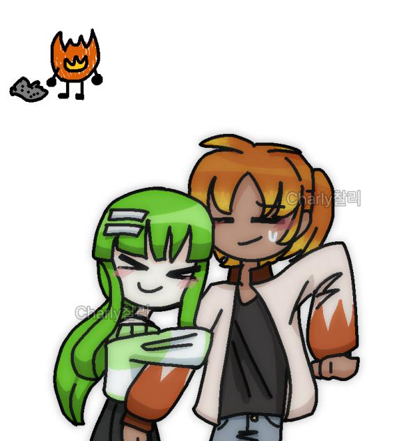 Firey and leafy humanized