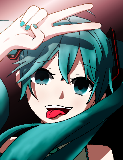 325 アルベド　喜多川　初音ミク　トラブル　闇 闇堕ち Darkside ミク - ibisPaint