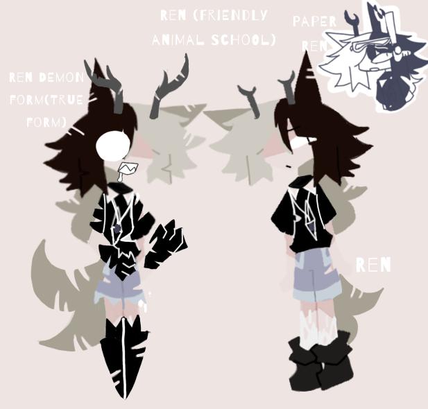 Ren in friendly animal school