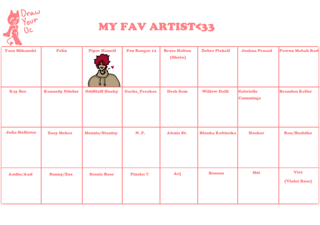 Fav Artists 👩🏻‍🎨 👨🏻‍🎨 🧑🏻‍🎨 Collab 💗✨