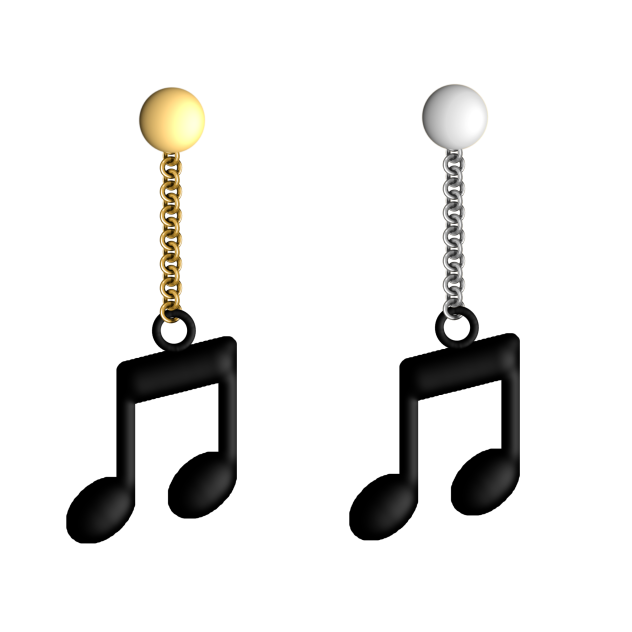 Music note earrings 1