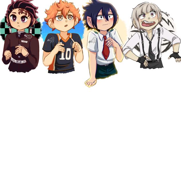 Tanjiro, Shoyo, Tamaki, Atsushi