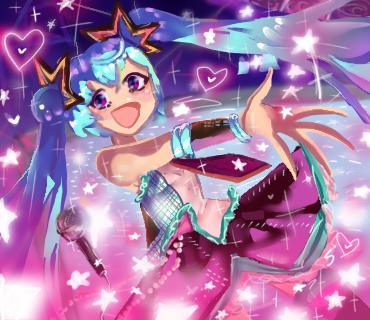 Hatsyne Miku with microphone