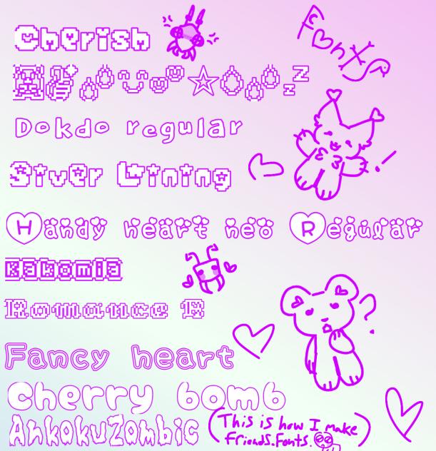 Here's some cute fonts