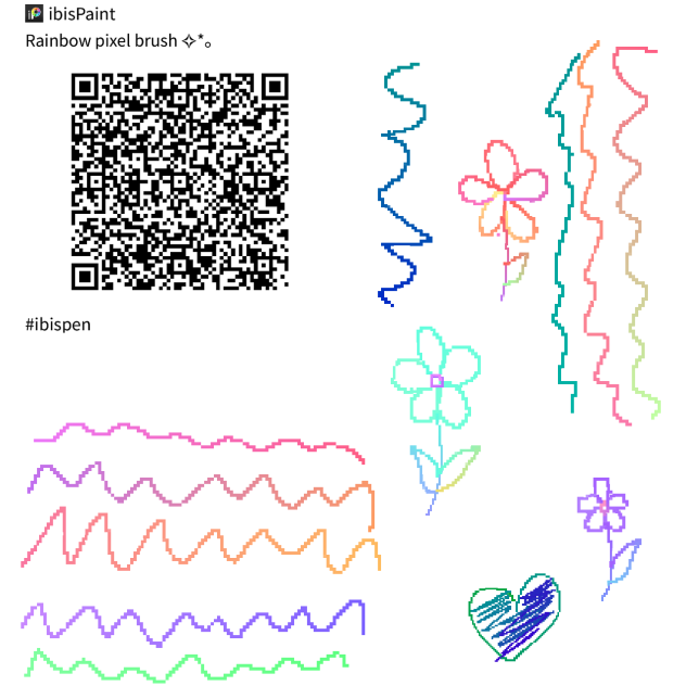 Rainbow pixel brush 🌻