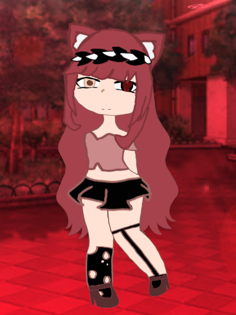 I drew my gacha oc! her name is Willow