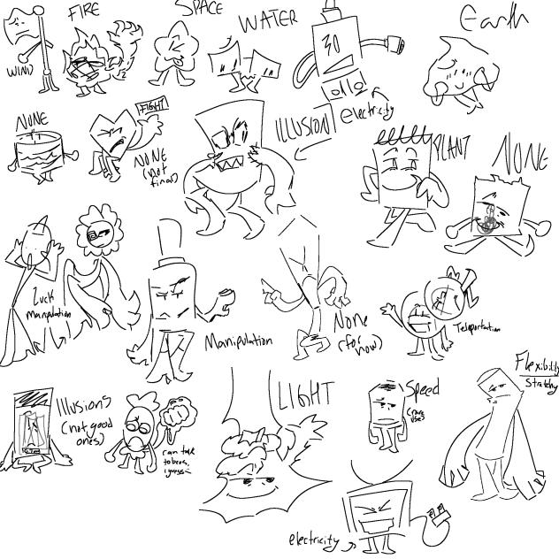 first drawing with the whole cast