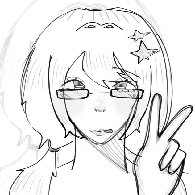 random girl with pigtails
